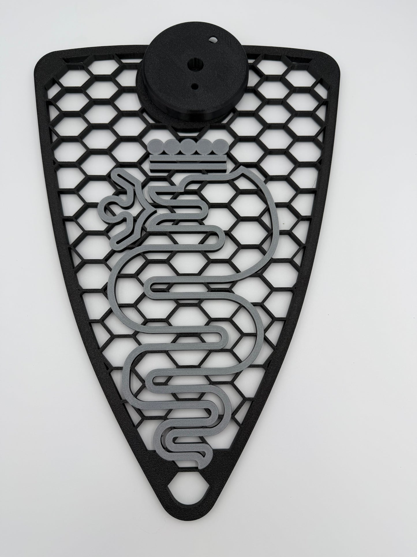 Griglia scudo A Nido D'Ape con inserti filettati Alfa Romeo Mito 2008-2015 con biscione Stilizzato