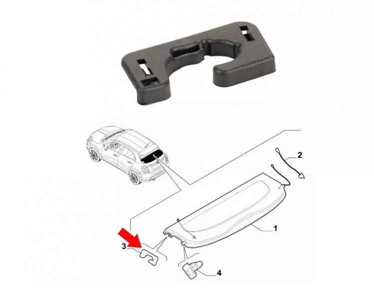 COPPIA 2 GANCI SUPPORTO MENSOLA CAPPELLIERA BAULE BAGAGLIAIO PER FIAT 500X