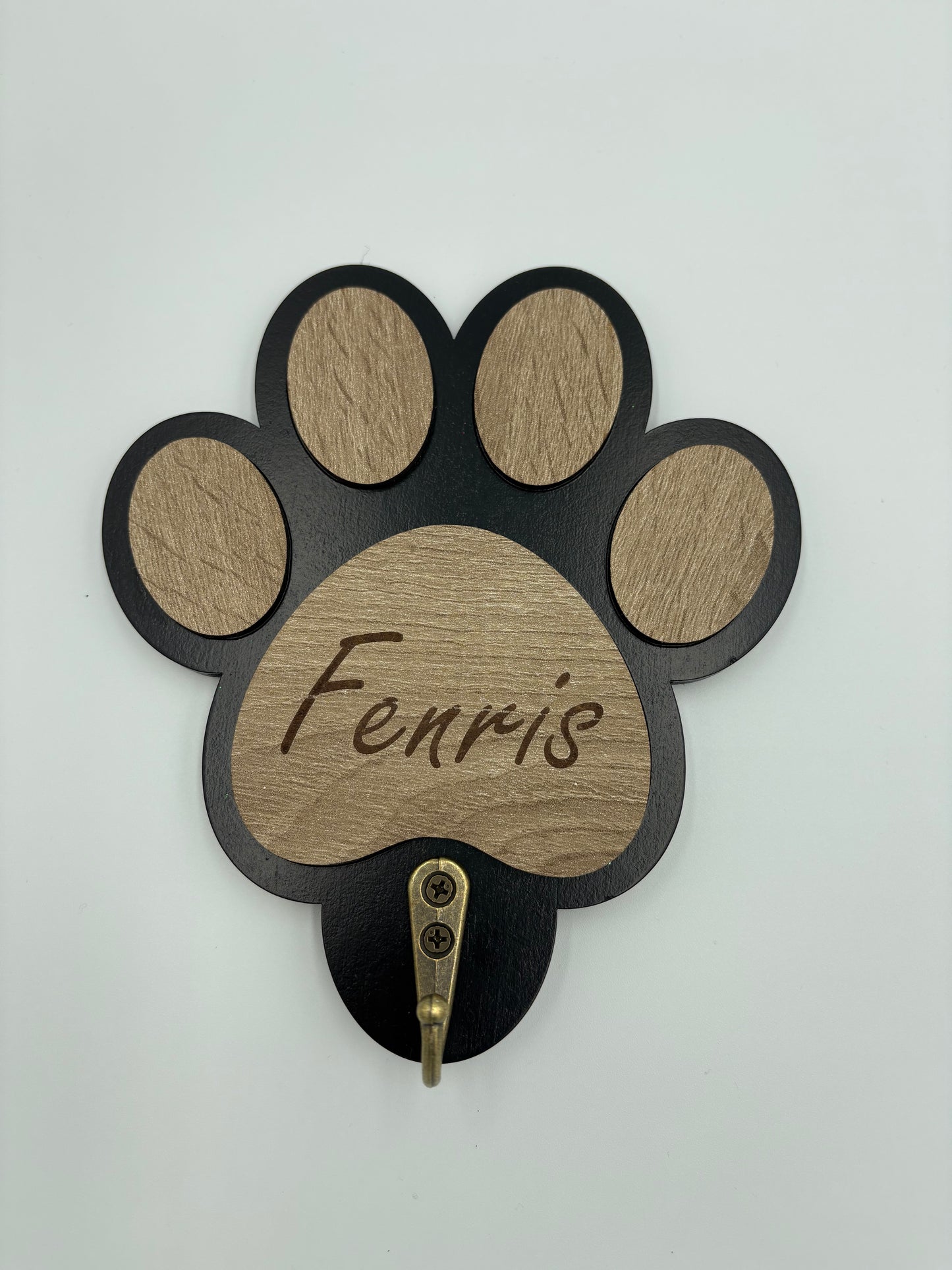 Porta guinzagli in legno personalizzato | Appendi guinzagli con ganci per chiavi e cappotti idea Regalo