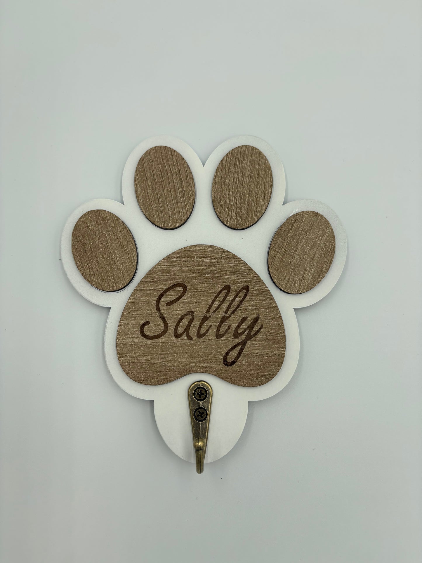 Porta guinzagli in legno personalizzato | Appendi guinzagli con ganci per chiavi e cappotti idea Regalo