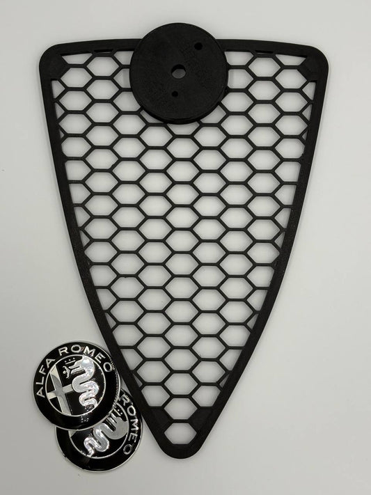 Griglia Scudo anteriore Nido D'Ape Per Alfa Romeo Mito 2008-2015 con inserti filettati