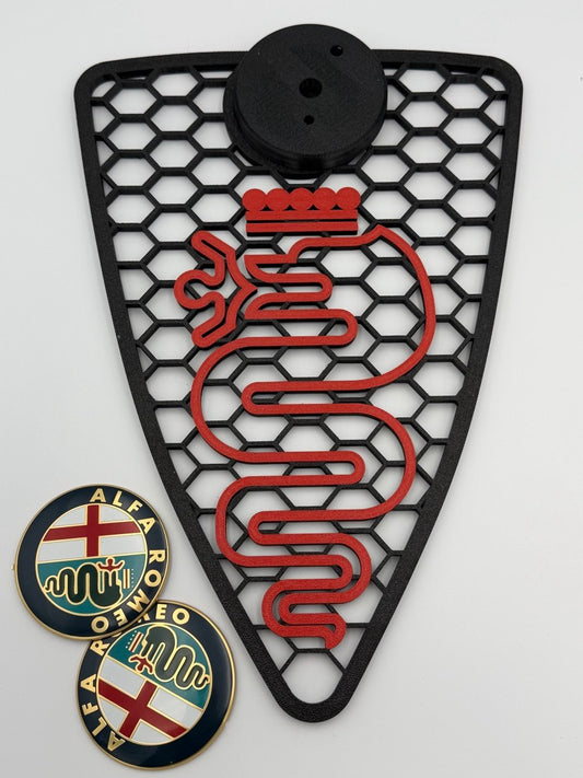Griglia scudo A Nido D'Ape Alfa Romeo Mito 2008-2015 con biscione Stilizzato
