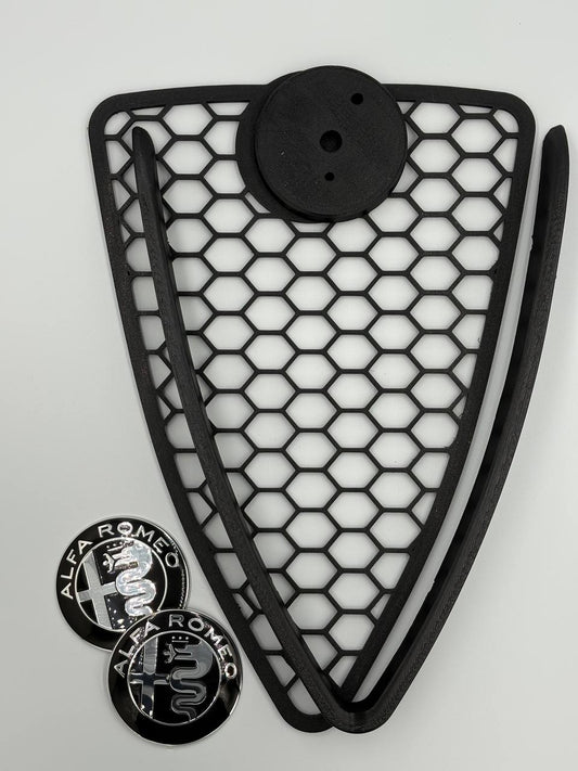 Griglia a nido d'ape con cornice a "V" per Alfa Romeo MiTo (2008-2015)