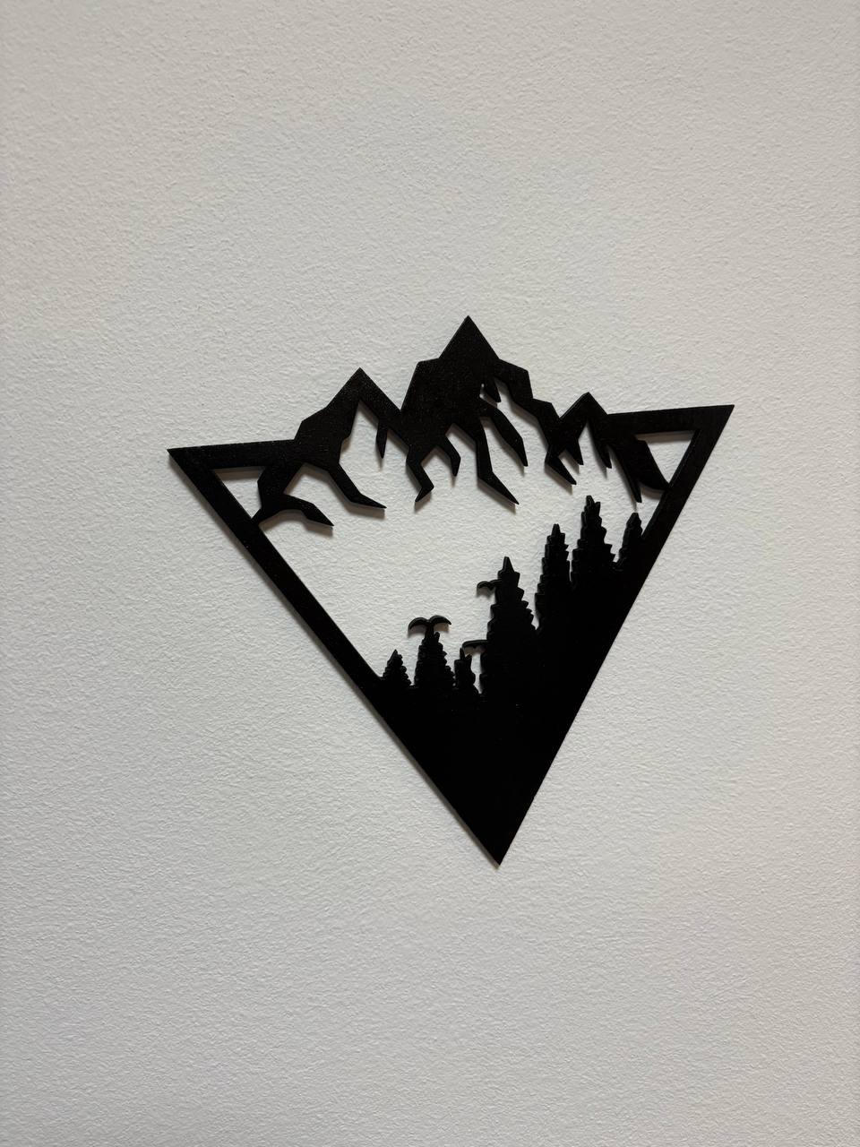 Profili di Montagna – Wall Art in MDF Nero