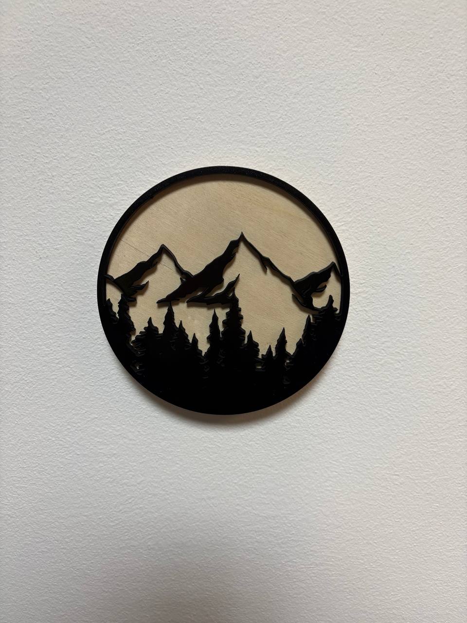 Profili di Montagna – Wall Art in MDF Nero