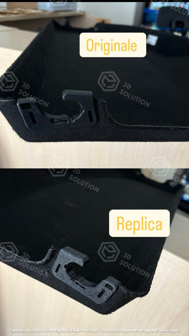 COPPIA 2 GANCI SUPPORTO MENSOLA CAPPELLIERA BAULE BAGAGLIAIO PER FIAT 500X