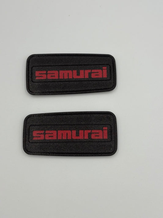 Coppia 2 Targhette Laterale Suzuki Samurai Fregio Logo
