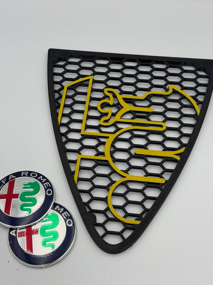 Griglia Anteriore A Nido D'Ape Per Alfa Romeo 147 2ª Serie (2004-2011) con biscione stile junior