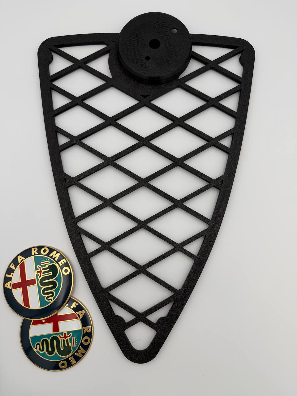 Griglia Scudo anteriore trama a rombi Per Alfa Romeo Mito 2008-2015 con inserti filettati