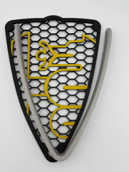 Griglia a nido d'ape con biscione stile junior e cornice a "V" per Alfa Romeo MiTo (2008-2015)