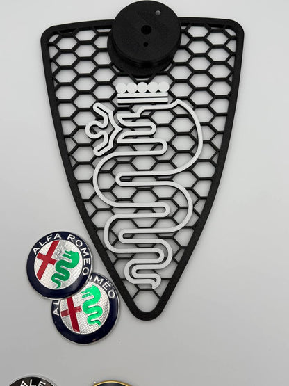 Griglia scudo A Nido D'Ape Alfa Romeo Mito 2008-2015 con biscione Stilizzato