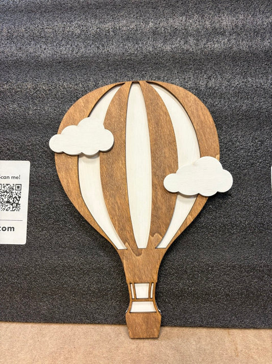Mongolfiera in legno per cameretta bambini ☁️🎈 Decorazione da parete dolce