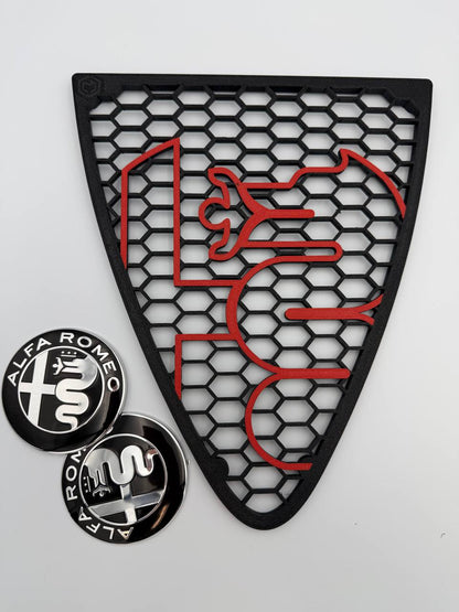 Griglia Anteriore A Nido D'Ape Per Alfa Romeo 147 2ª Serie (2004-2011) con biscione stile junior