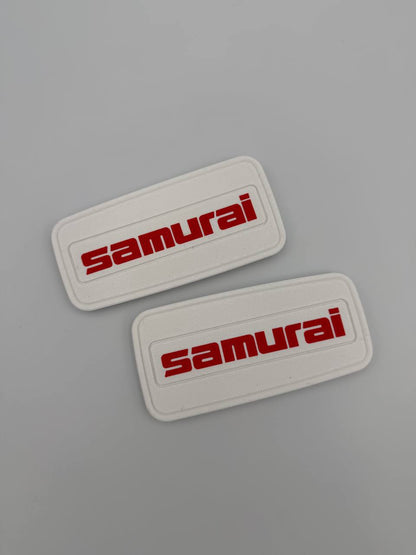 Coppia 2 Targhette Laterale Suzuki Samurai Fregio Logo