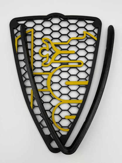 Griglia a nido d'ape con biscione stile junior e cornice a "V" per Alfa Romeo MiTo (2008-2015)