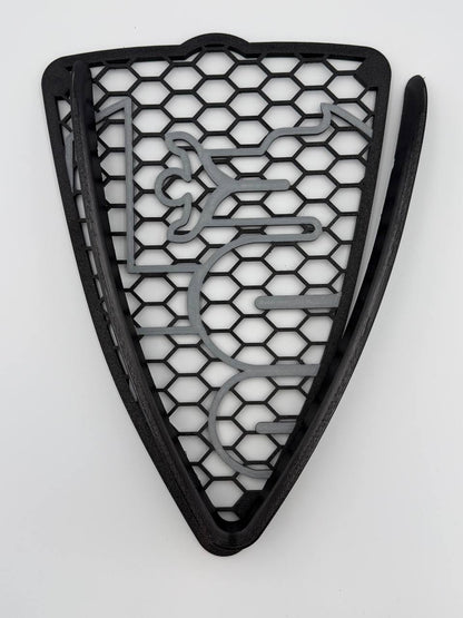 Griglia a nido d'ape con biscione stile junior e cornice a "V" per Alfa Romeo MiTo (2008-2015)