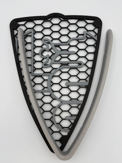 Griglia a nido d'ape con biscione stile junior e cornice a "V" per Alfa Romeo MiTo (2008-2015)