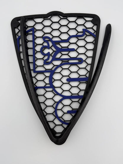 Griglia a nido d'ape con biscione stile junior e cornice a "V" per Alfa Romeo MiTo (2008-2015)
