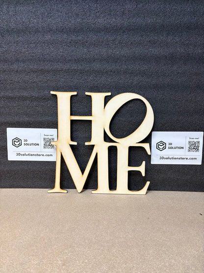 Scritta “HOME” in Legno di Pioppo – Fatta per scaldare ogni ambiente