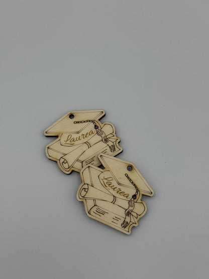 Ciondolo/etichetta bomboniera Laurea Tocco