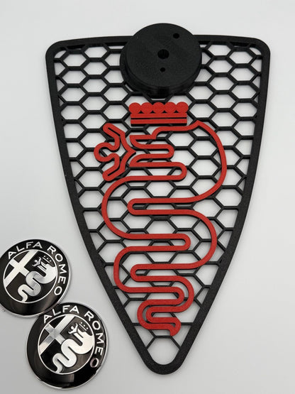 Griglia scudo A Nido D'Ape Alfa Romeo Mito 2008-2015 con biscione Stilizzato