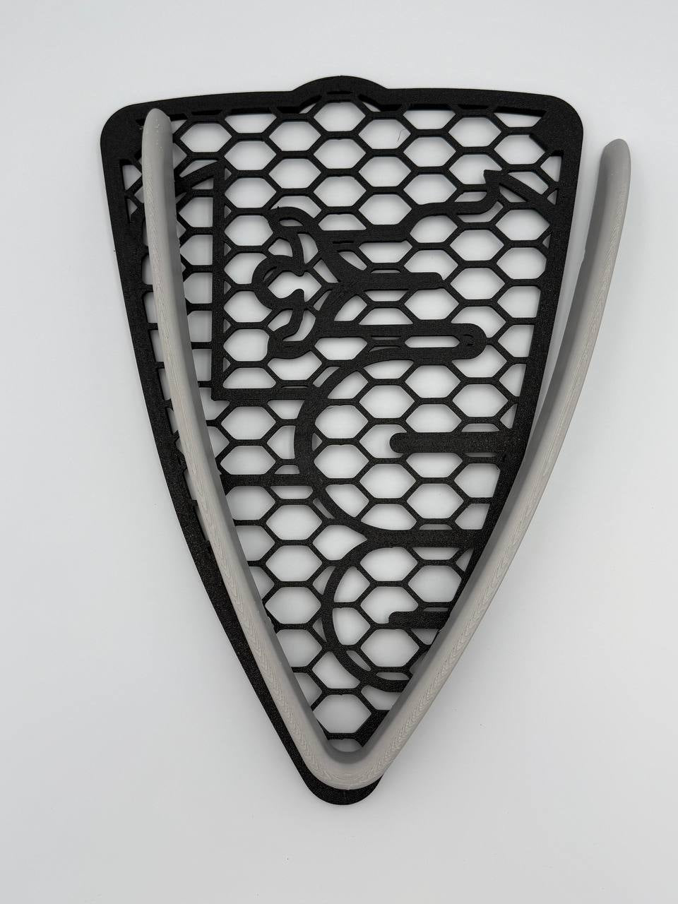 Griglia a nido d'ape con biscione stile junior e cornice a "V" per Alfa Romeo MiTo (2008-2015)