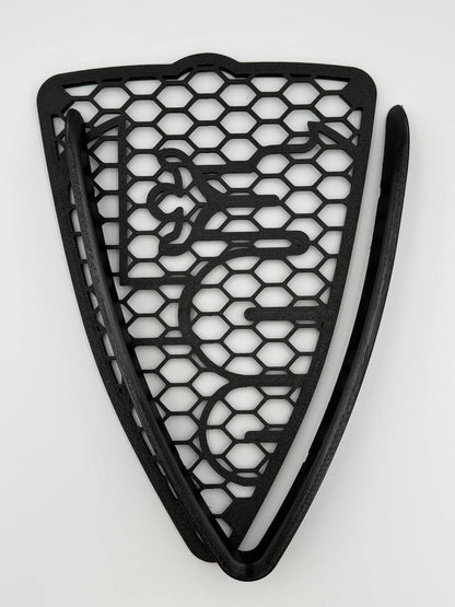 Griglia a nido d'ape con biscione stile junior e cornice a "V" per Alfa Romeo MiTo (2008-2015)