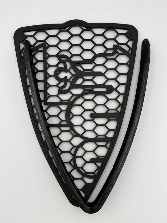 Griglia a nido d'ape con biscione stile junior e cornice a "V" per Alfa Romeo MiTo (2008-2015)