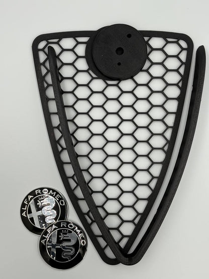 Griglia a nido d'ape con cornice a "V" per Alfa Romeo MiTo (2008-2011)