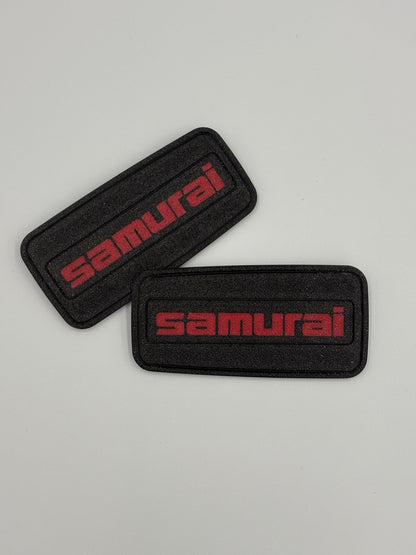 Coppia 2 Targhette Laterale Suzuki Samurai Fregio Logo