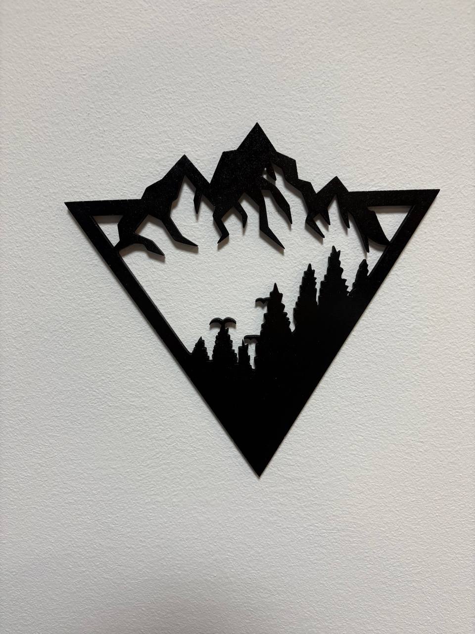 Profili di Montagna – Wall Art in MDF Nero