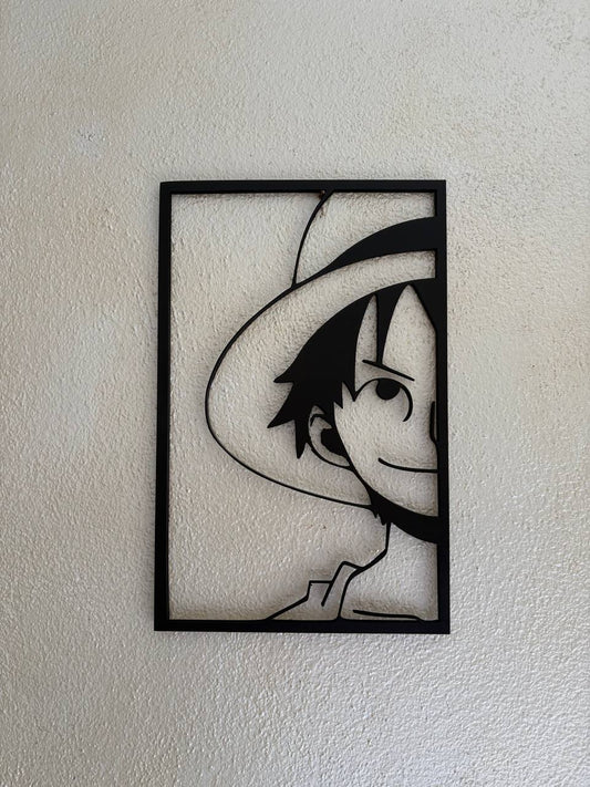 Luffy– ONE PIECE Wall Art in MDF Nero