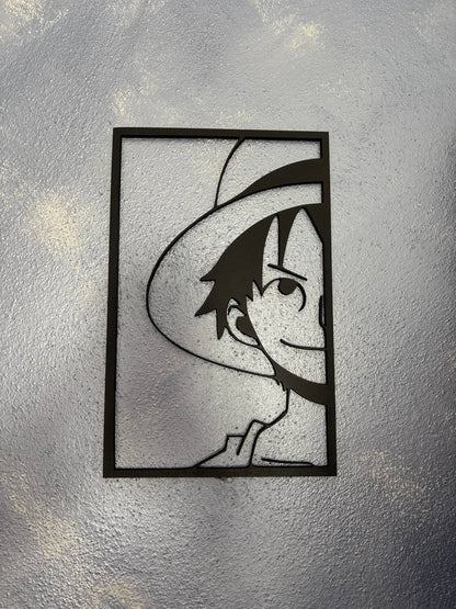 Luffy– ONE PIECE Wall Art in MDF Nero