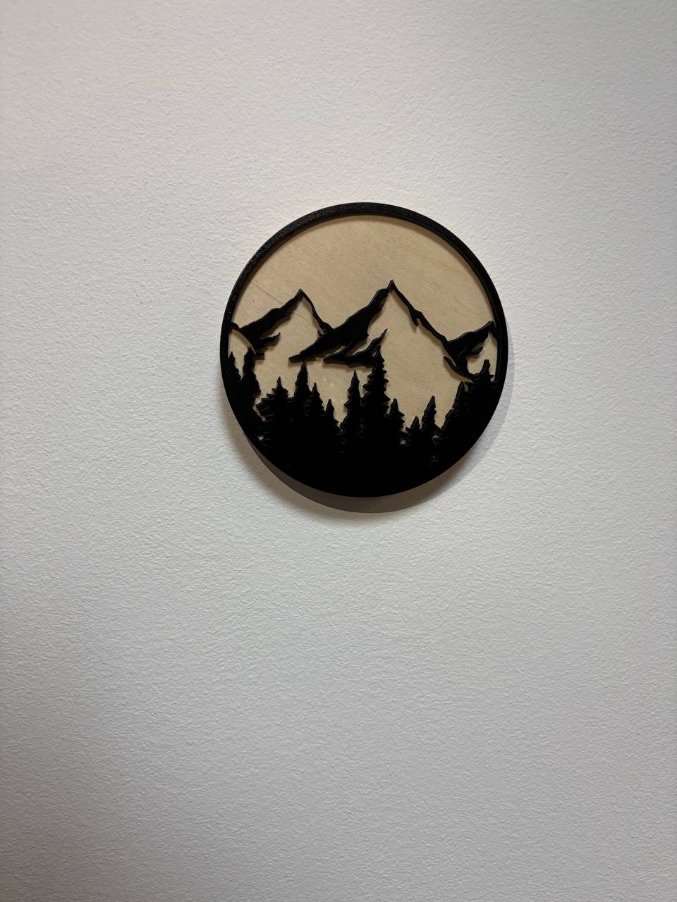 Profili di Montagna – Wall Art in MDF Nero