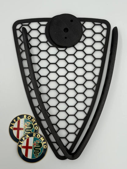Griglia a nido d'ape con cornice a "V" per Alfa Romeo MiTo (2008-2011)