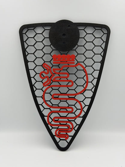 Griglia scudo A Nido D'Ape Alfa Romeo Mito 2008-2015 con biscione Stilizzato