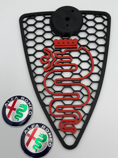 Griglia scudo A Nido D'Ape Alfa Romeo Mito 2008-2015 con biscione Stilizzato