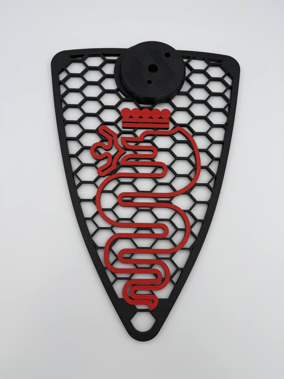 Griglia scudo A Nido D'Ape con inserti filettati Alfa Romeo Mito 2008-2015 con biscione Stilizzato