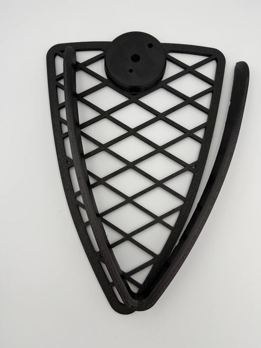 Scudo Griglia trama a rombi con cornice a "V" per Alfa Romeo MiTo (2008-2015)