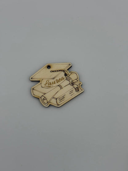 Ciondolo/etichetta bomboniera Laurea Tocco