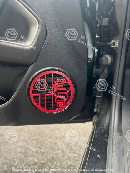 COPPIA 2 COVER SPEAKER GRIGLIE per ALTOPARLANTI Alfa Romeo